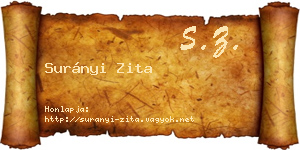 Surányi Zita névjegykártya